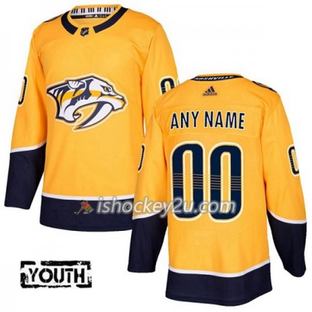 Børn NHL Nashville Predators Tilpasset Adidas 2017-2018 Guld Authentic